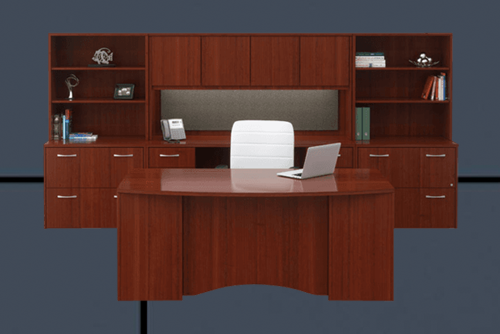 office furniture, wood desk, credenza, leather chair, Automated Office Equipment, Kyocera, KIP, Office Furniture, MD, Maryland, COpier, Printer, MFP