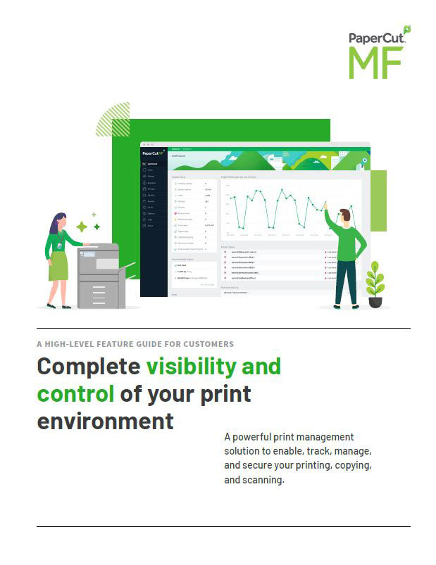 Kyocera Software Cost Control And Security Papercut Mf Brochure Thumb, Automated Office Equipment, Kyocera, KIP, Office Furniture, MD, Maryland, COpier, Printer, MFP